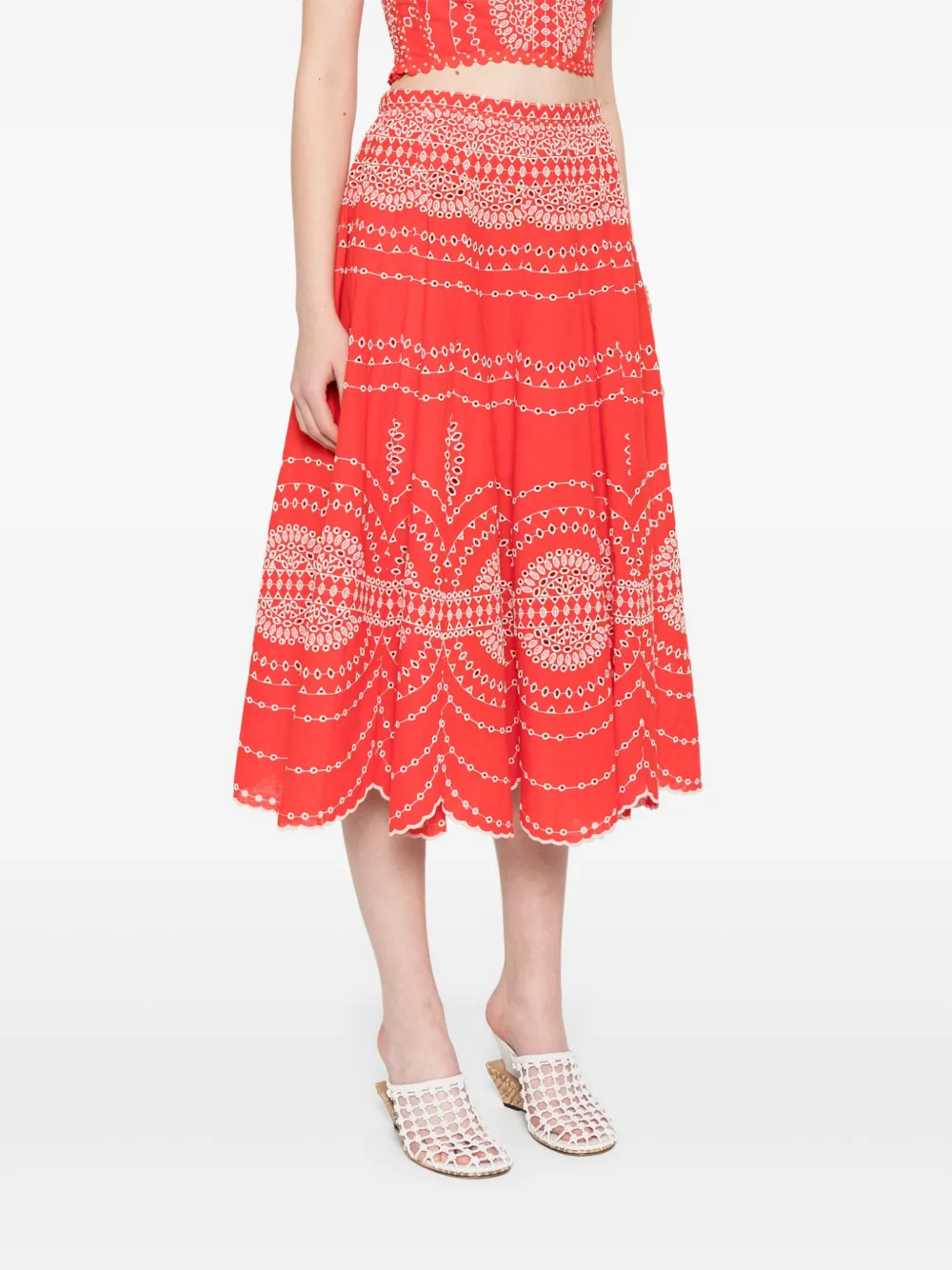 Charo Ruiz Ibiza Livvy midi-rok Rood