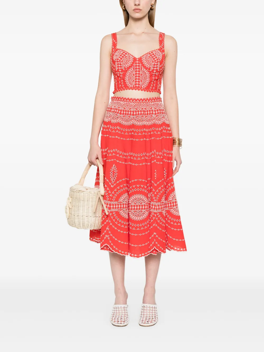 Charo Ruiz Ibiza Livvy midi-rok - Rood