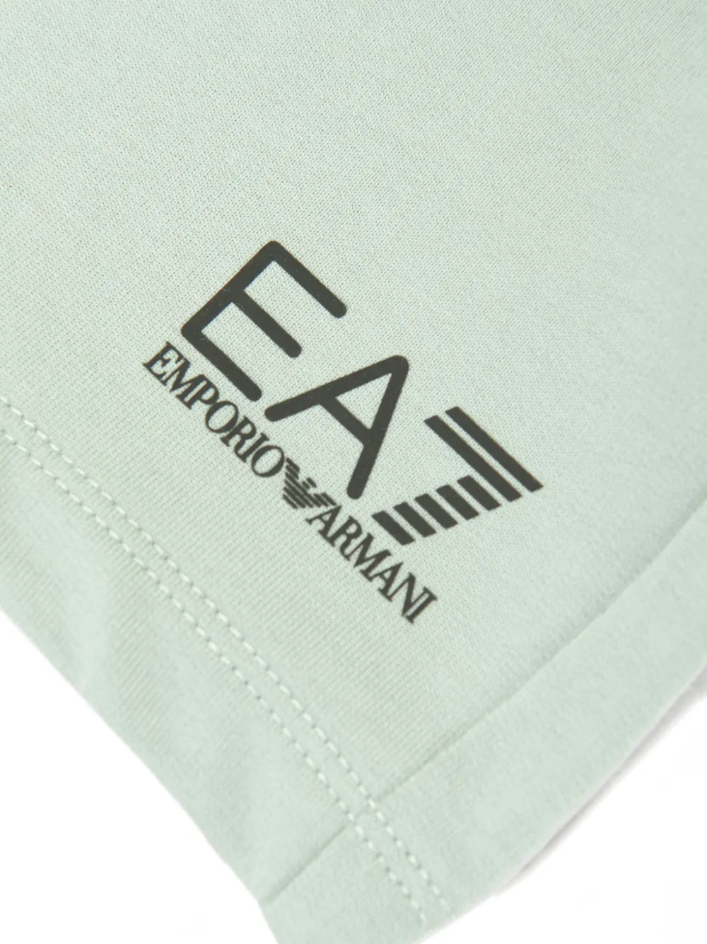 Emporio Armani Kids Katoenen shorts Groen