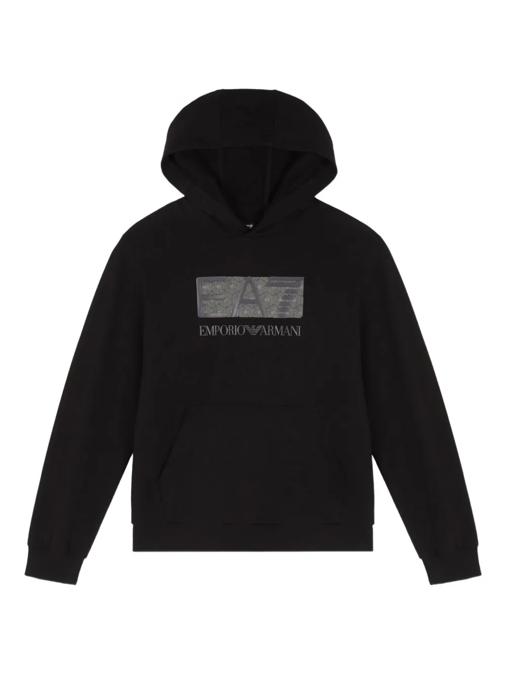 Emporio Ar i Kids Katoenen hoodie Zwart