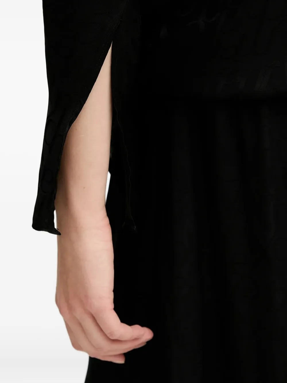 Armani Exchange Blouse met klokmouwen Zwart