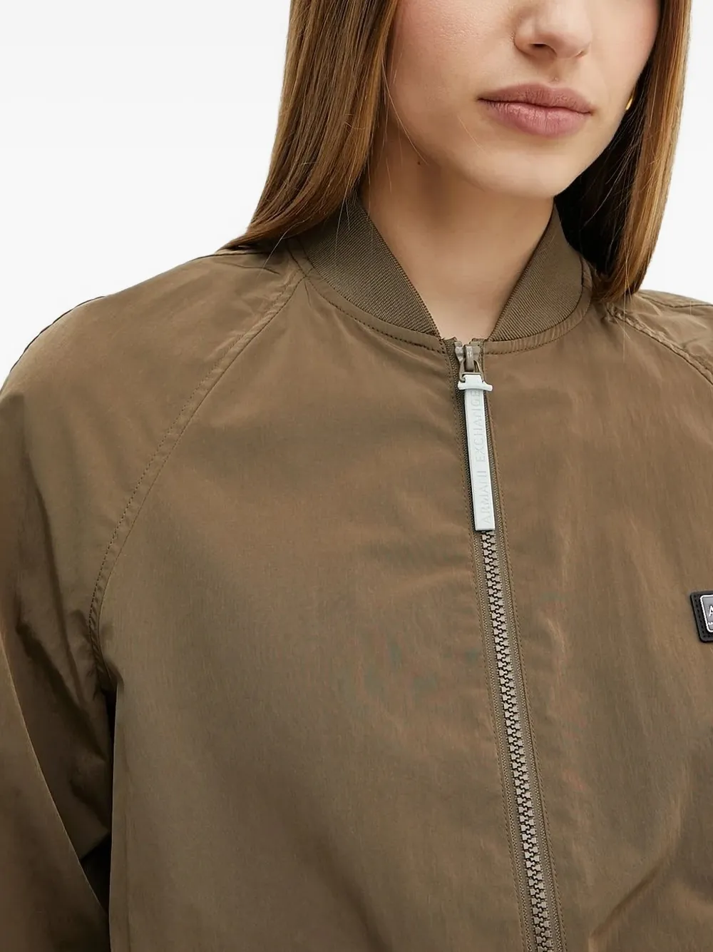 Armani Exchange Bomberjack met logoplakkaat Groen