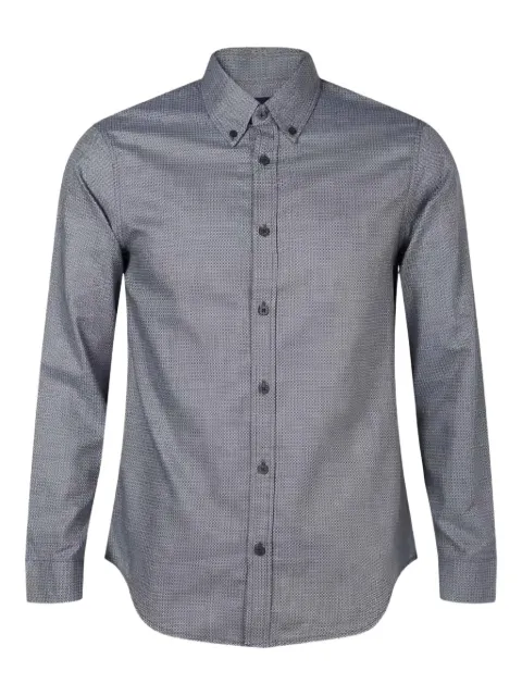 Armani Exchange curved-hem long-sleeve shirt