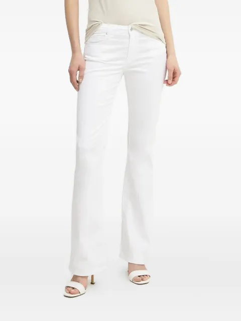 Armani Exchange logo-patch flared jeans