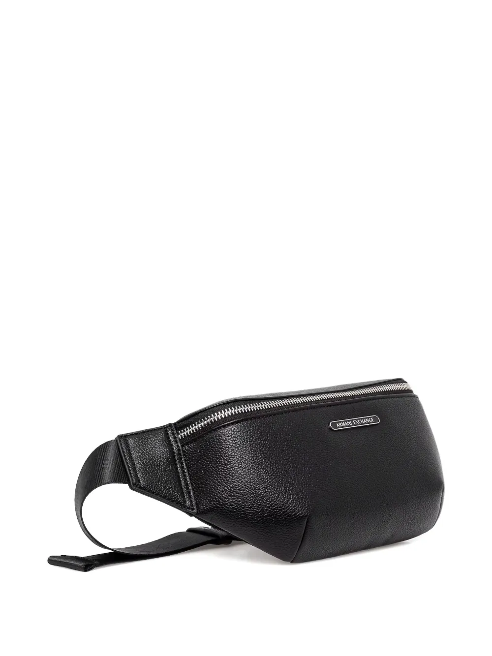 Armani Exchange textured leather belt bag - Zwart