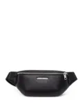 Armani Exchange textured leather belt bag - Black