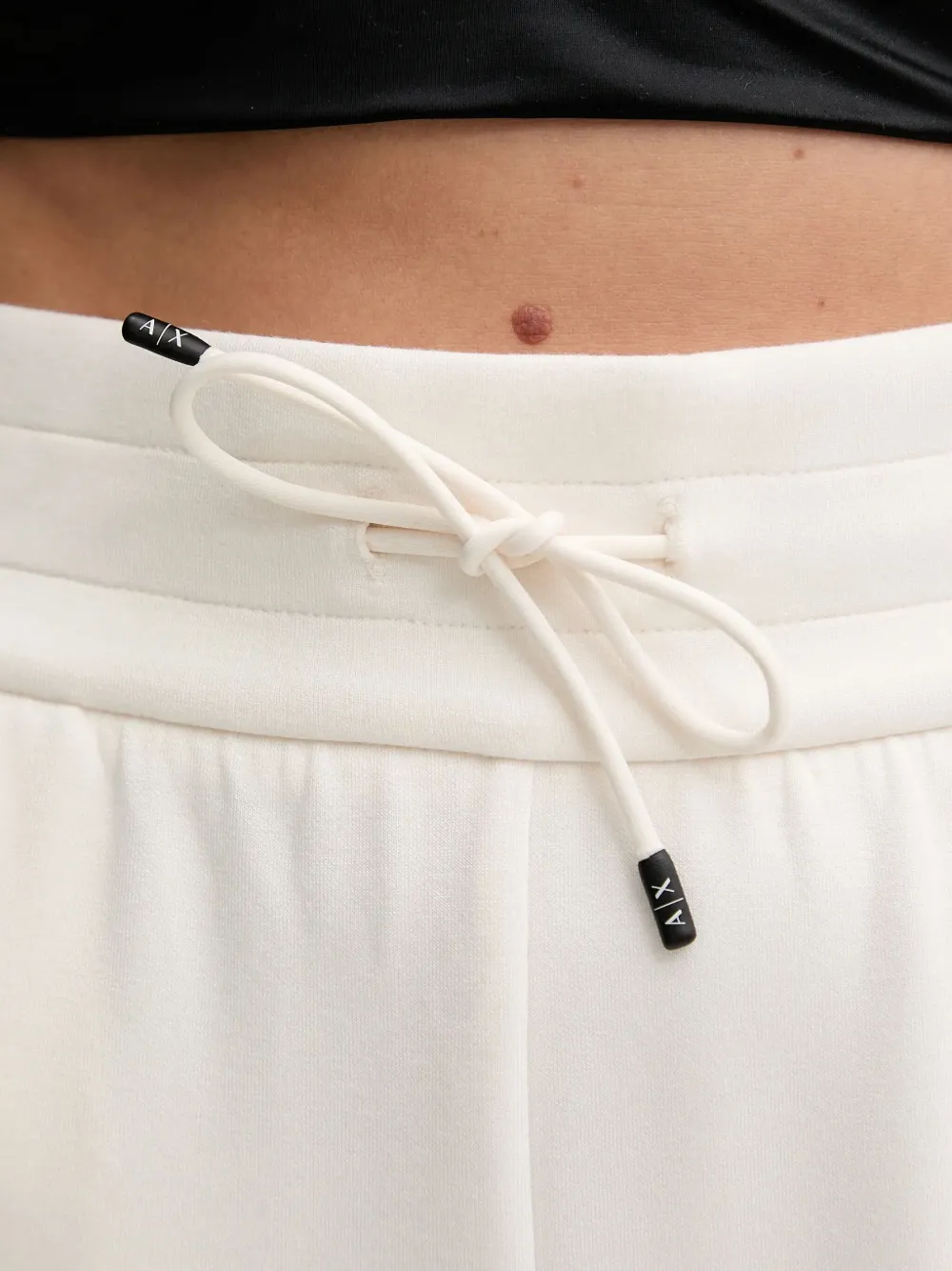Armani Exchange Logo-detail Drawstring Trousers In Neutral