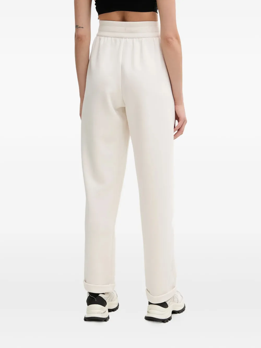 Armani Exchange Logo-detail Drawstring Trousers In Neutral