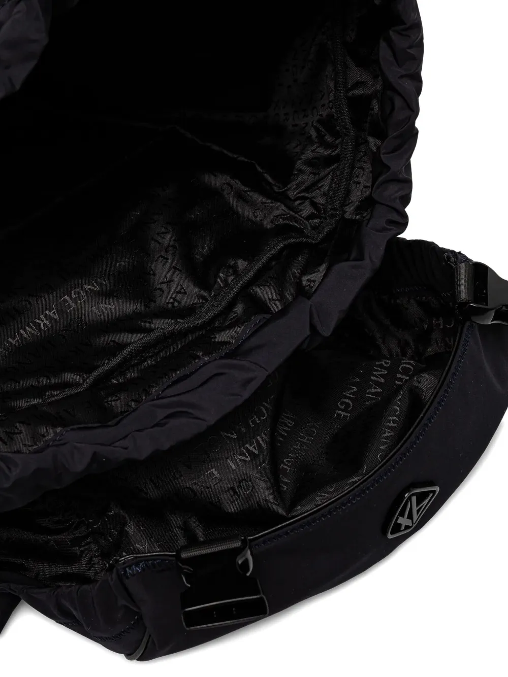 Armani Exchange Rugzak met trekkoord en omslag Zwart