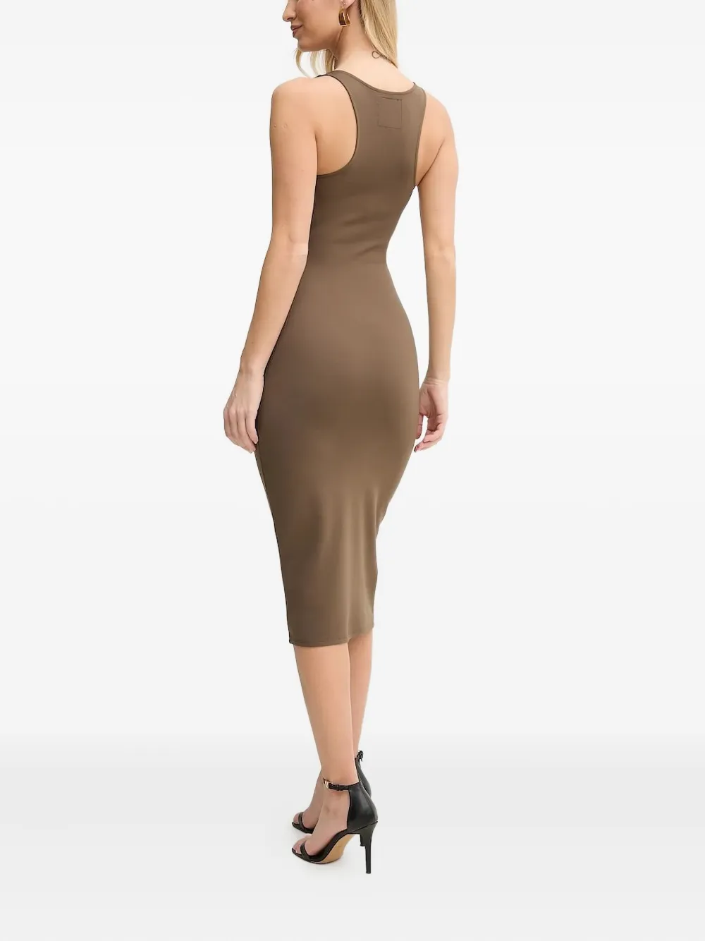 Armani Exchange Midi-jurk verfraaid met logo - Bruin