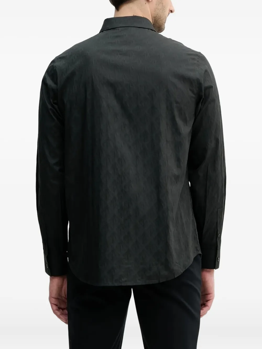 Armani Exchange cotton long-sleeve shirt - Zwart