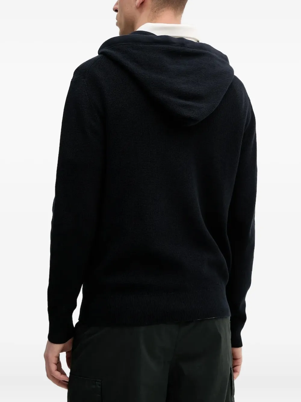 Armani Exchange Hoodie met geborduurd logo Zwart