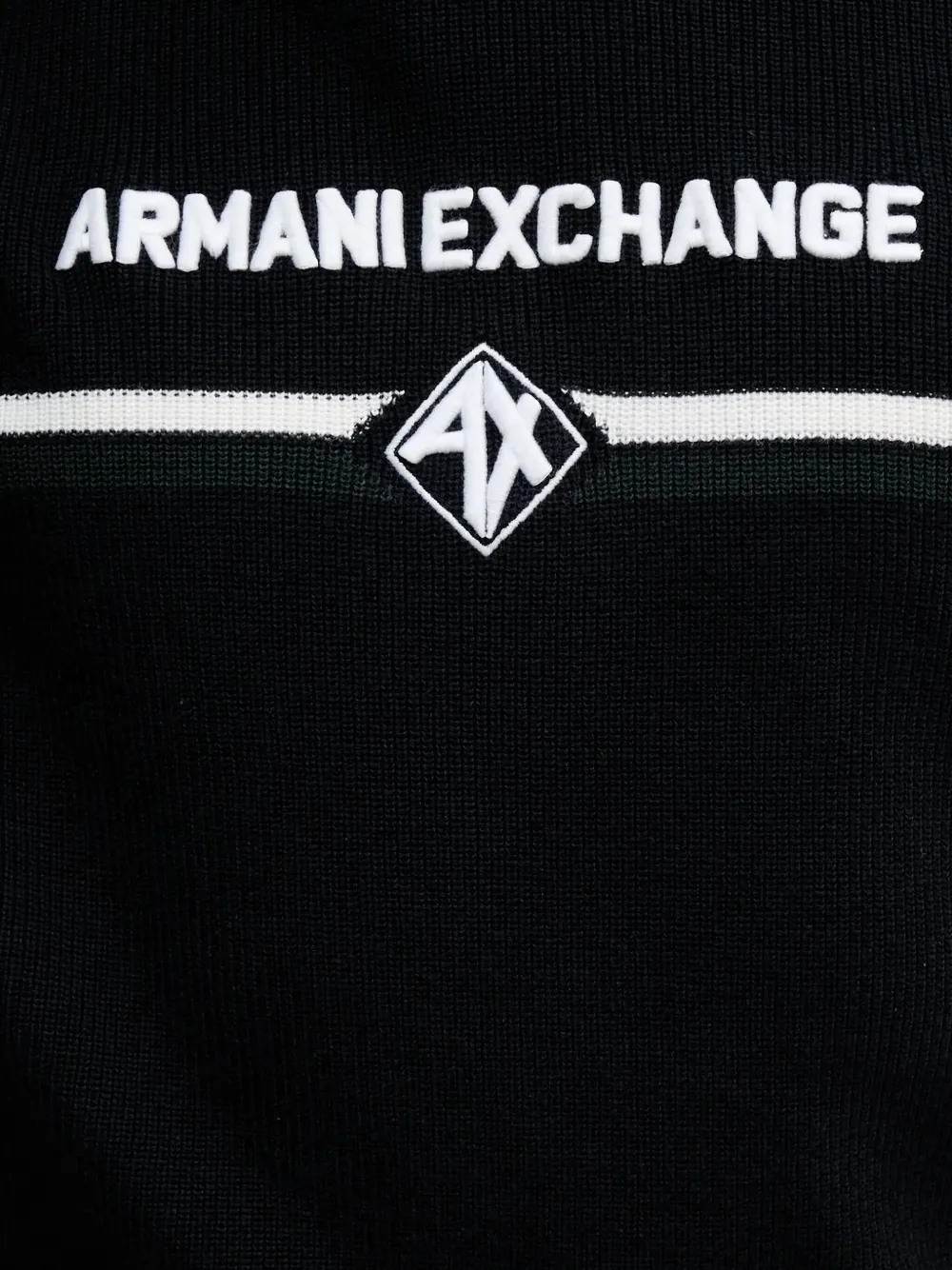 Armani Exchange Hoodie met geborduurd logo Zwart