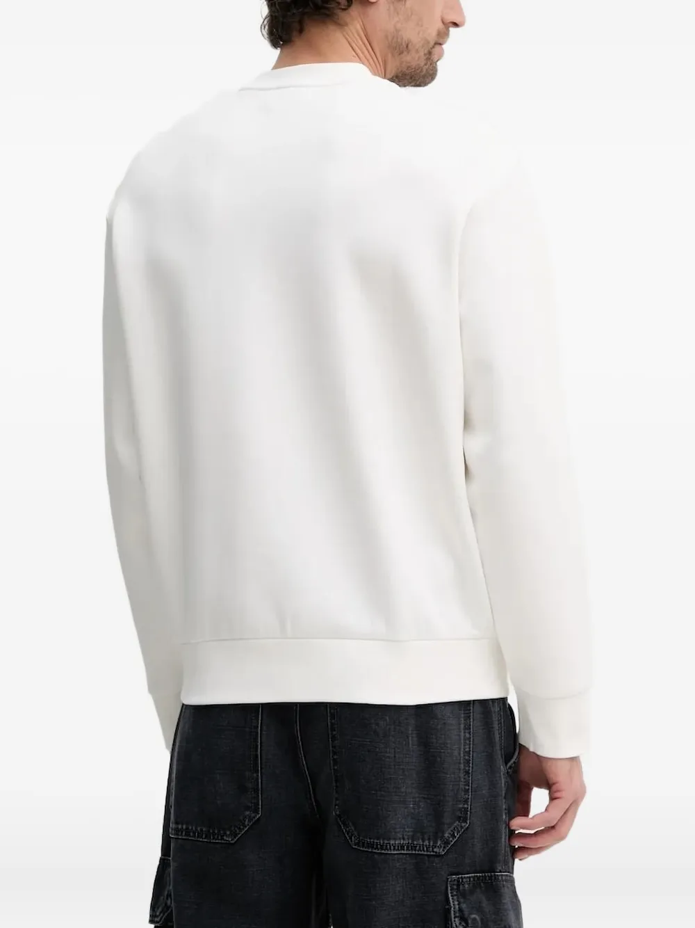 Armani Exchange embroidered long-sleeve sweatshirt - Wit