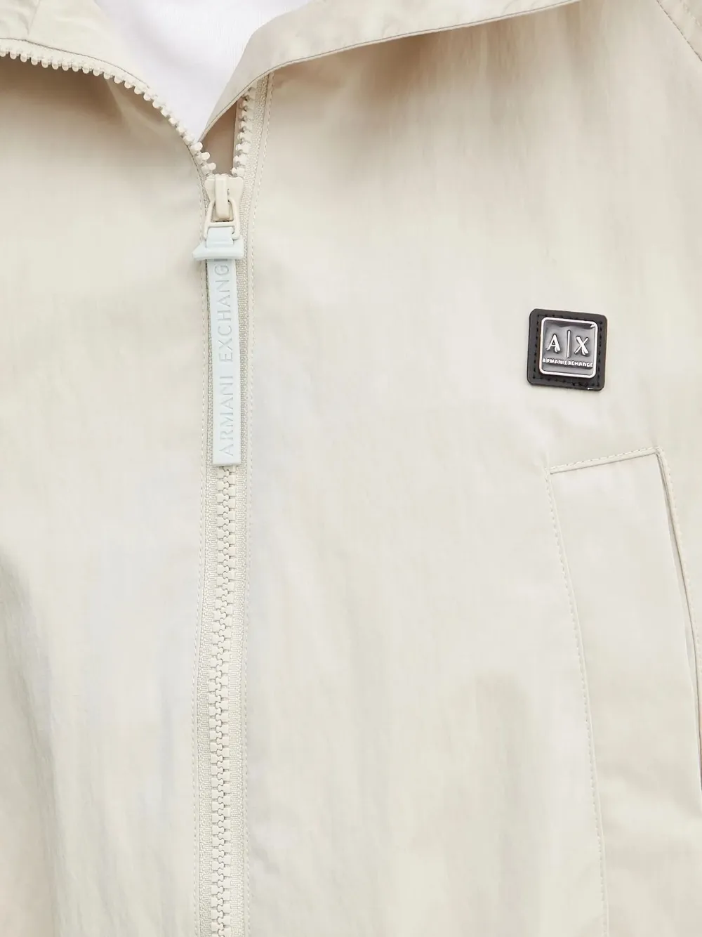 Armani Exchange hooded drawstring-waist jacket Beige