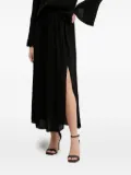 Armani Exchange logo-print side-slit midi skirt - Black
