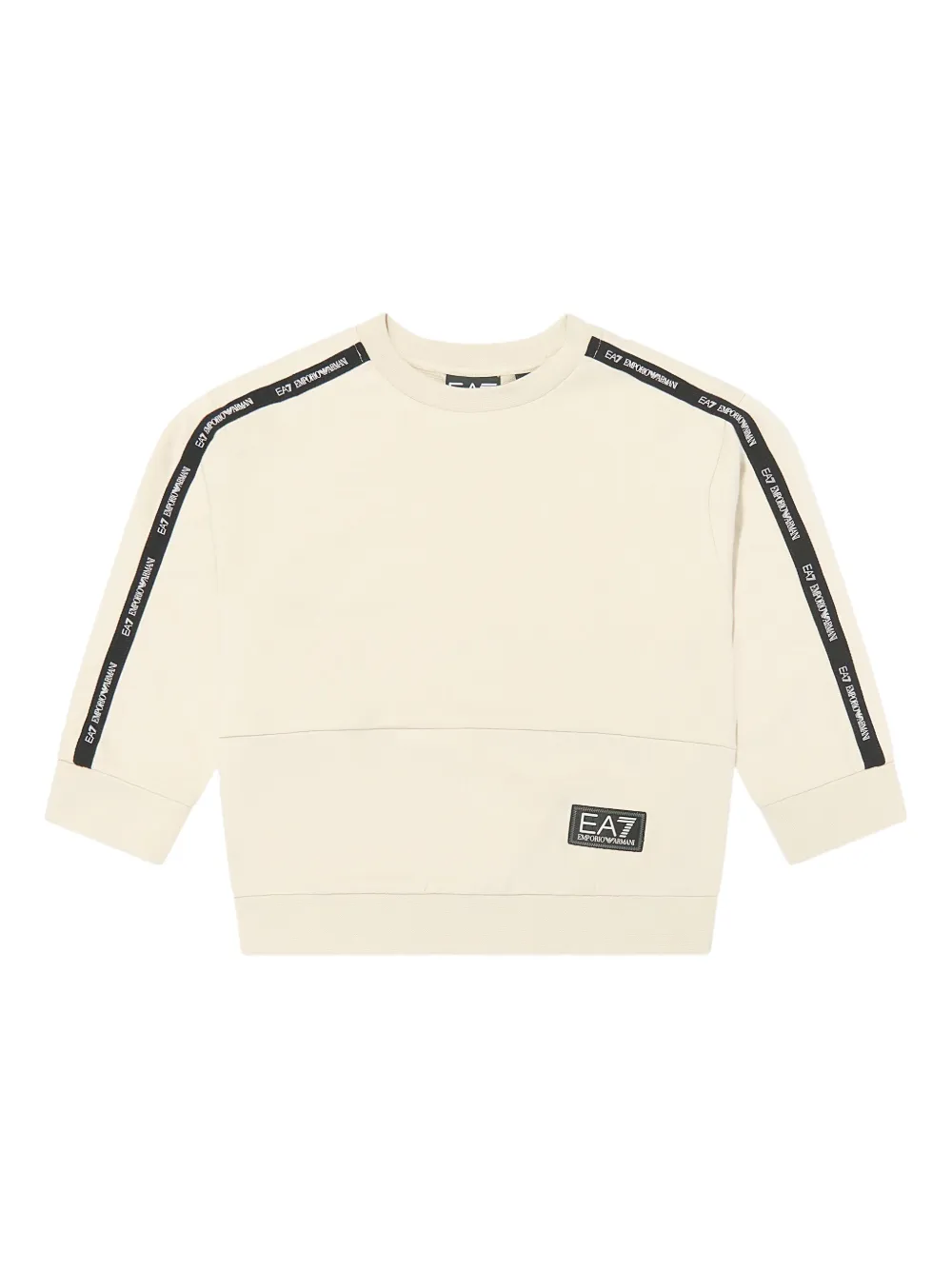 Emporio Ar i Kids Sweater met logopatch Beige