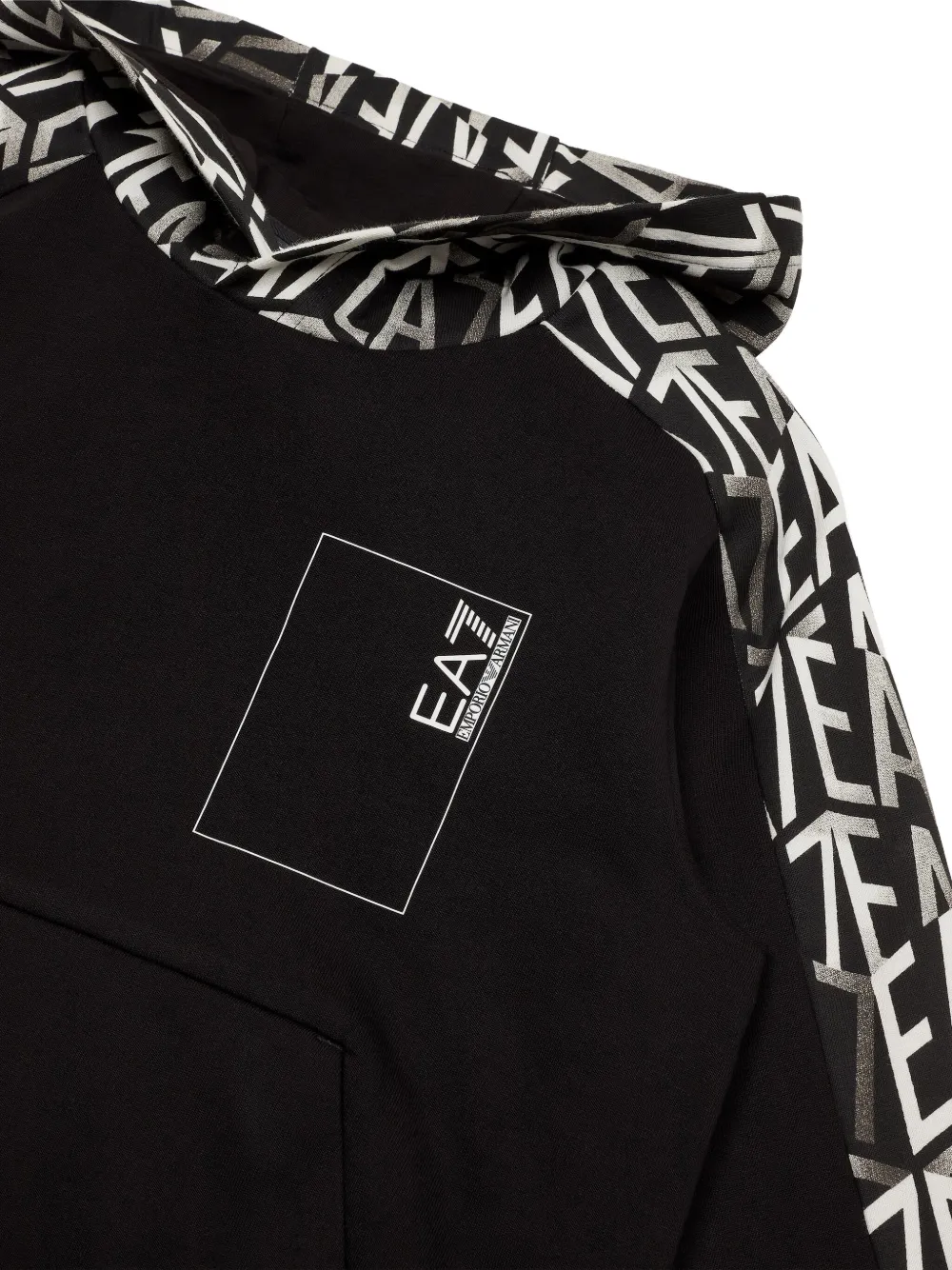 Emporio Armani Kids Hoodie met logo Zwart