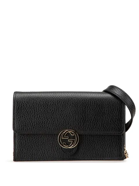 Gucci Pre-Owned 2016-present Leather Interlocking G Dollar Wallet on Chain crossbody bag