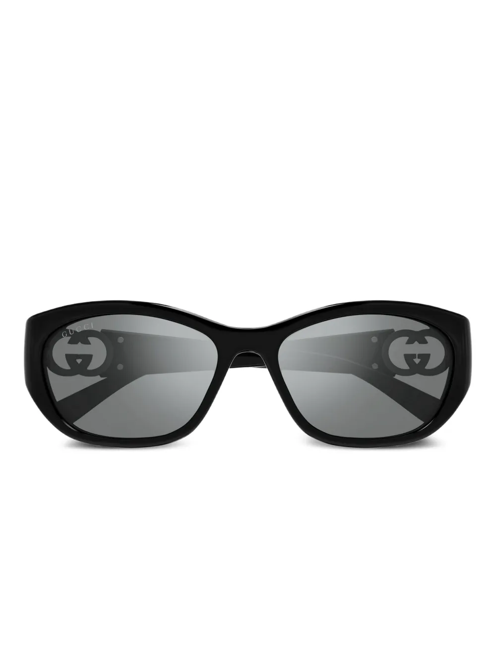 Gucci Eyewear GG-logo oval-frame sunglasses Zwart