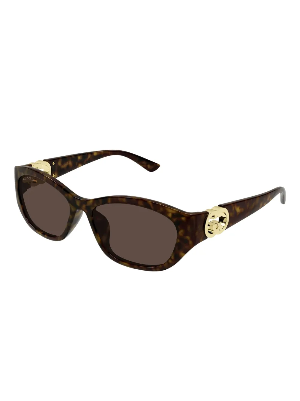 Gucci Eyewear interlocking-GG tortoiseshell sunglasses Bruin