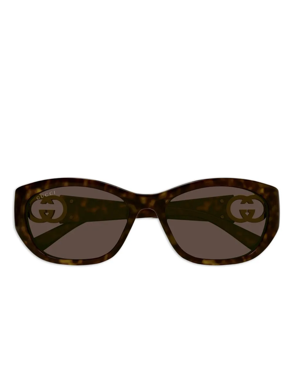 Gucci Eyewear interlocking-GG tortoiseshell sunglasses Bruin