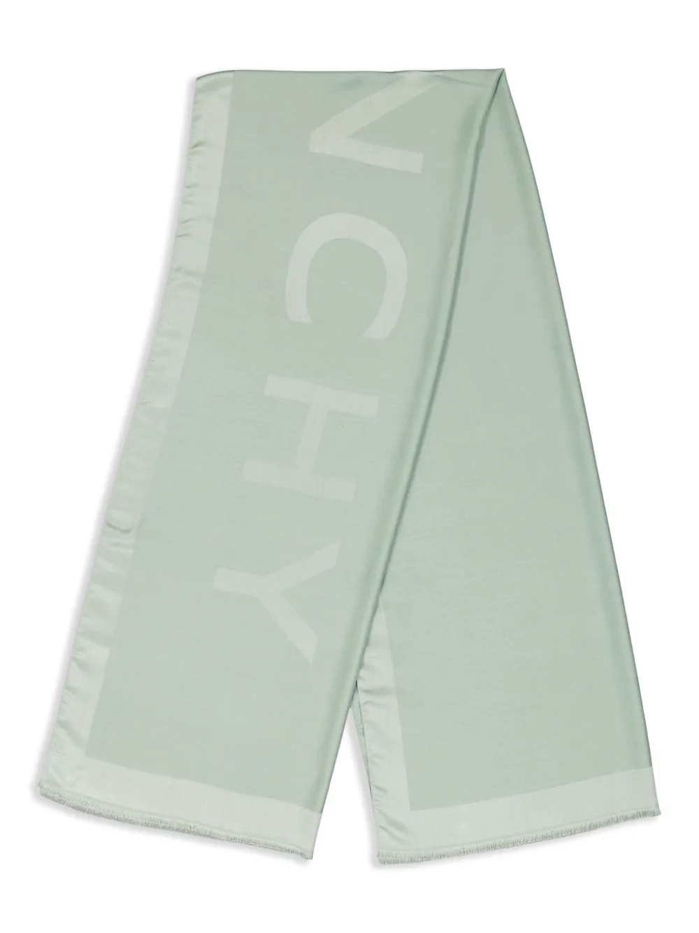 Givenchy logo-jacquard scarf - Groen