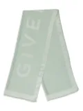 Givenchy logo-jacquard scarf - Green