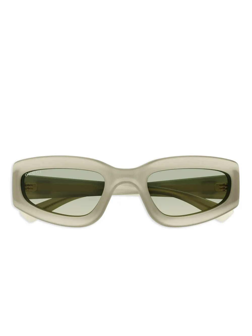 Gucci Eyewear Zonnebril met geometrisch montuur Geel