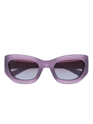 GUCCI パープル キャットアイ サングラス Gucci Eyewear キャットアイ サングラス | パープル | FARFETCH JP