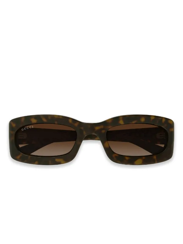 GUCCI サングラス ブラウン スクエアフレーム Gucci Eyewear スクエアフレーム サングラス | ブラウン | FARFETCH JP