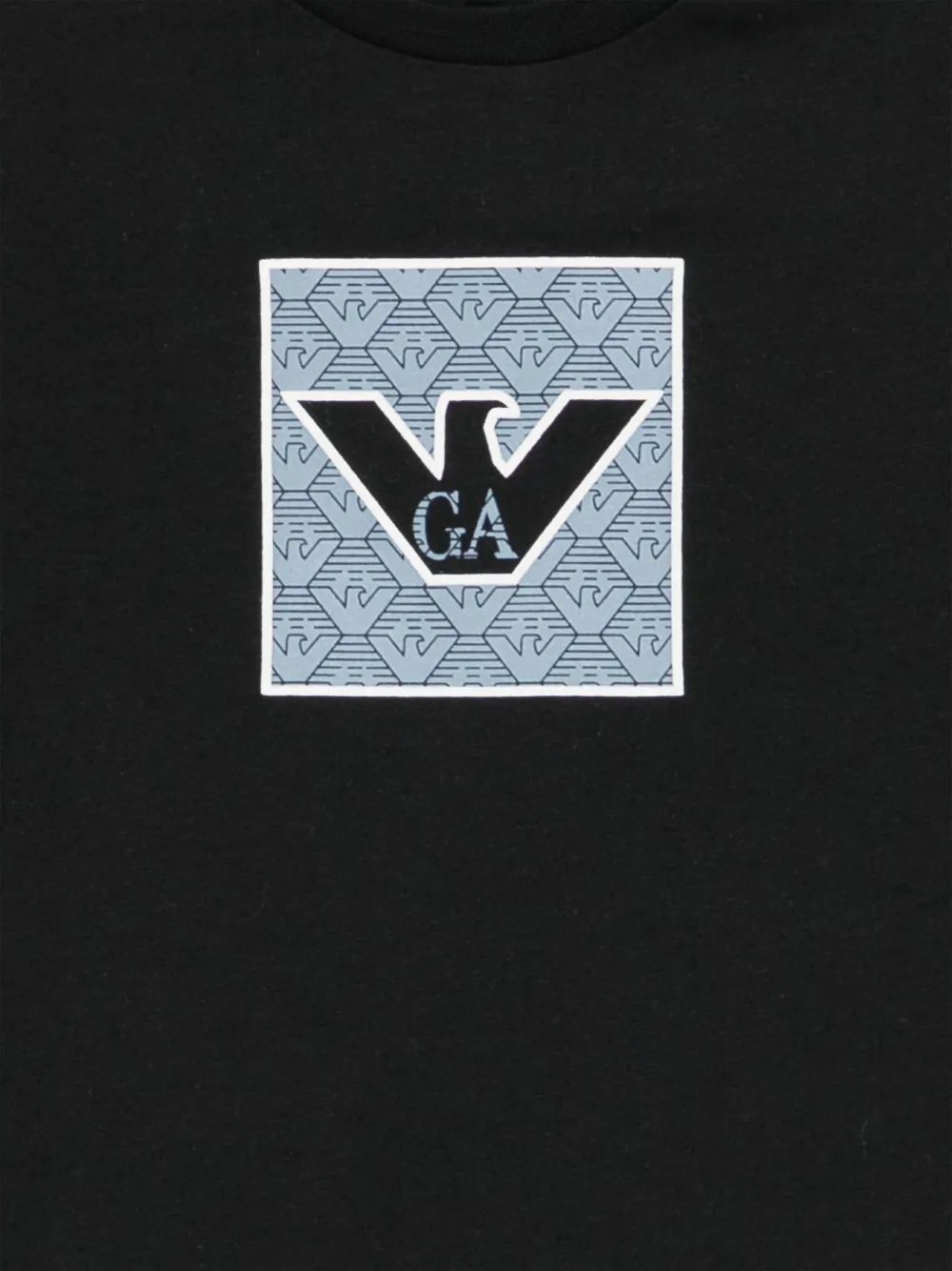 Emporio Armani Kids Drie jersey T-shirts met grafische print Zwart