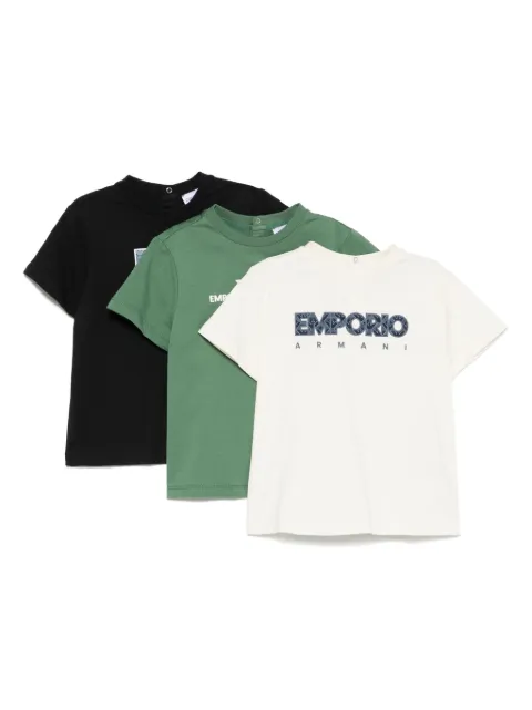 Emporio Armani Kids playera con diseño gráfico (pack de 3)