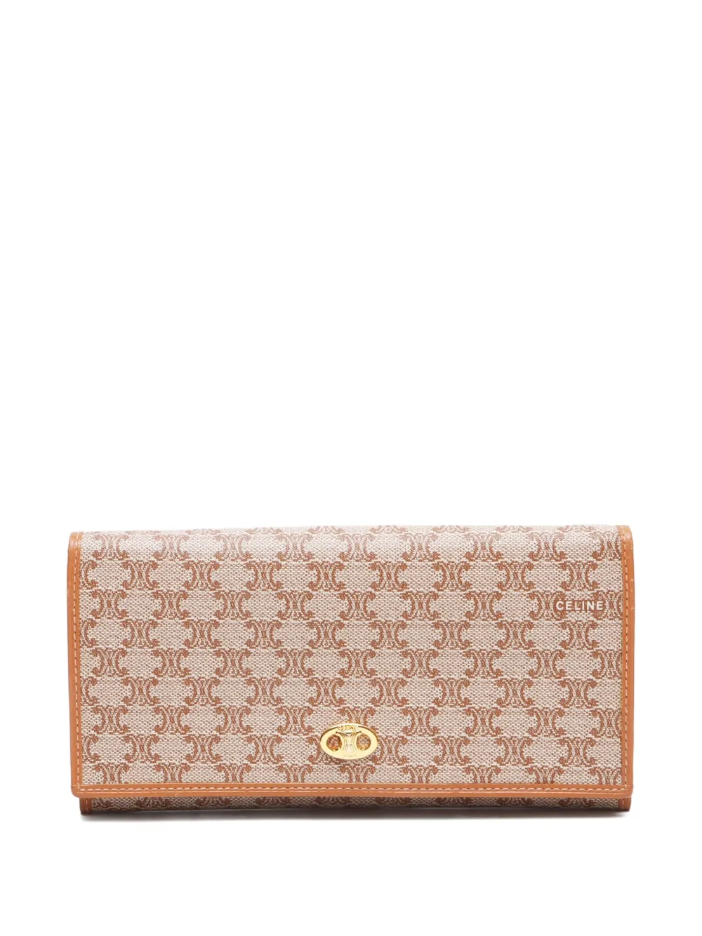 Céline Pre-Owned 1990-2010s マカダム 財布 - ブラウン Céline Pre-Owned 1990-2010s マカダム 財布 - ブラウン