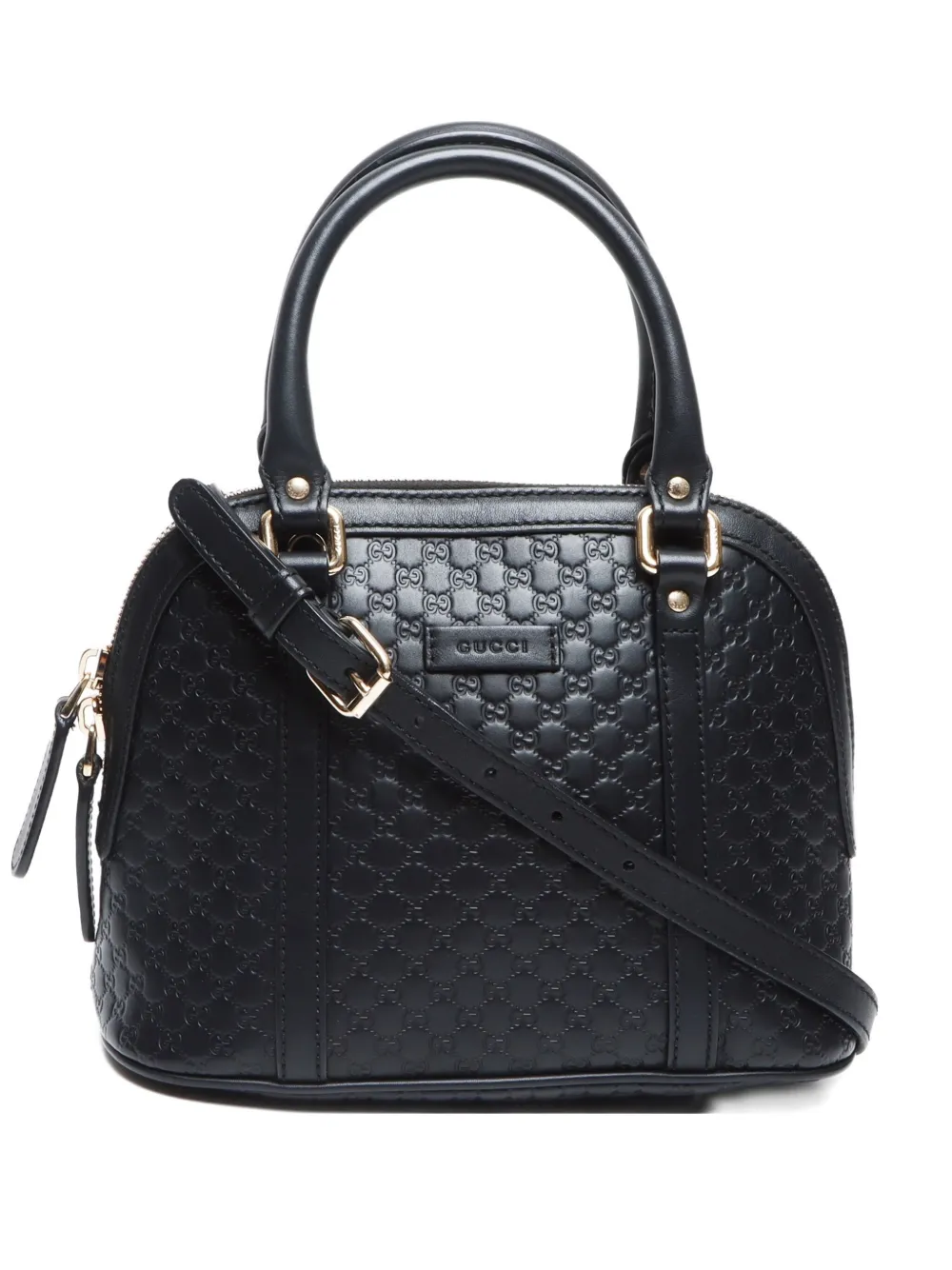 Gucci Pre-Owned 2015-2020s micro GG Shima tote bag - ブラック Gucci Pre-Owned 2015-2020s micro GG Shima tote bag - ブラック