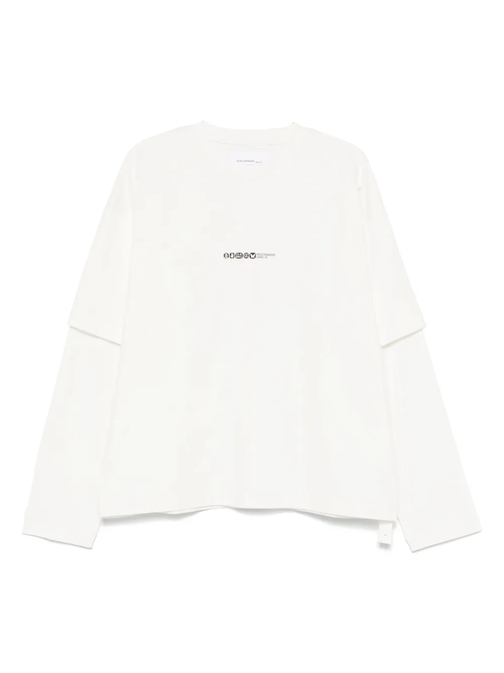 Peacemaker Oamc painted double-layer T-shirt | White | Image 1