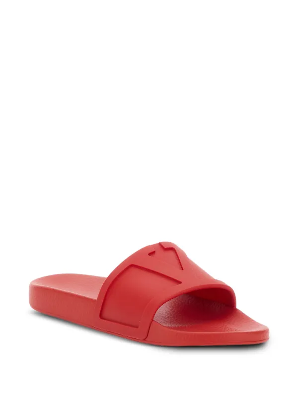 Valentino Garavani Rubber Slide Sandals | Red | FARFETCH GE display picture 1