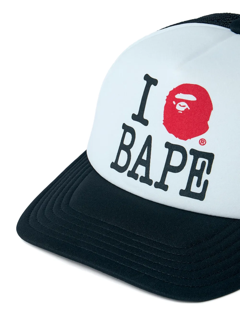 A BATHING APE Pet met logoprint Zwart