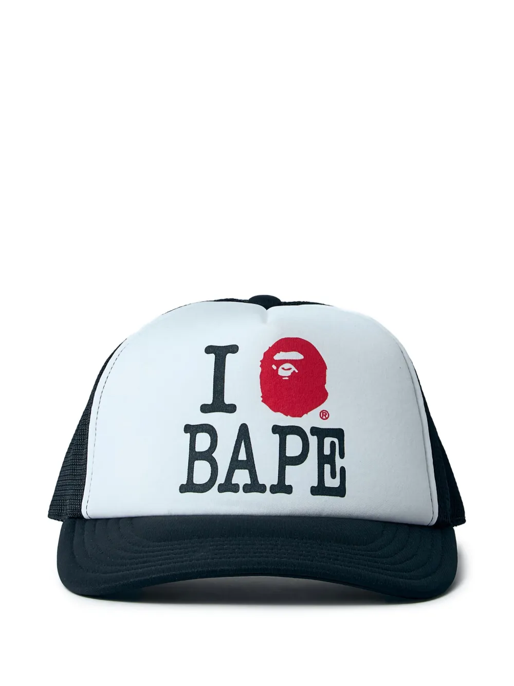 A BATHING APE Pet met logoprint Zwart