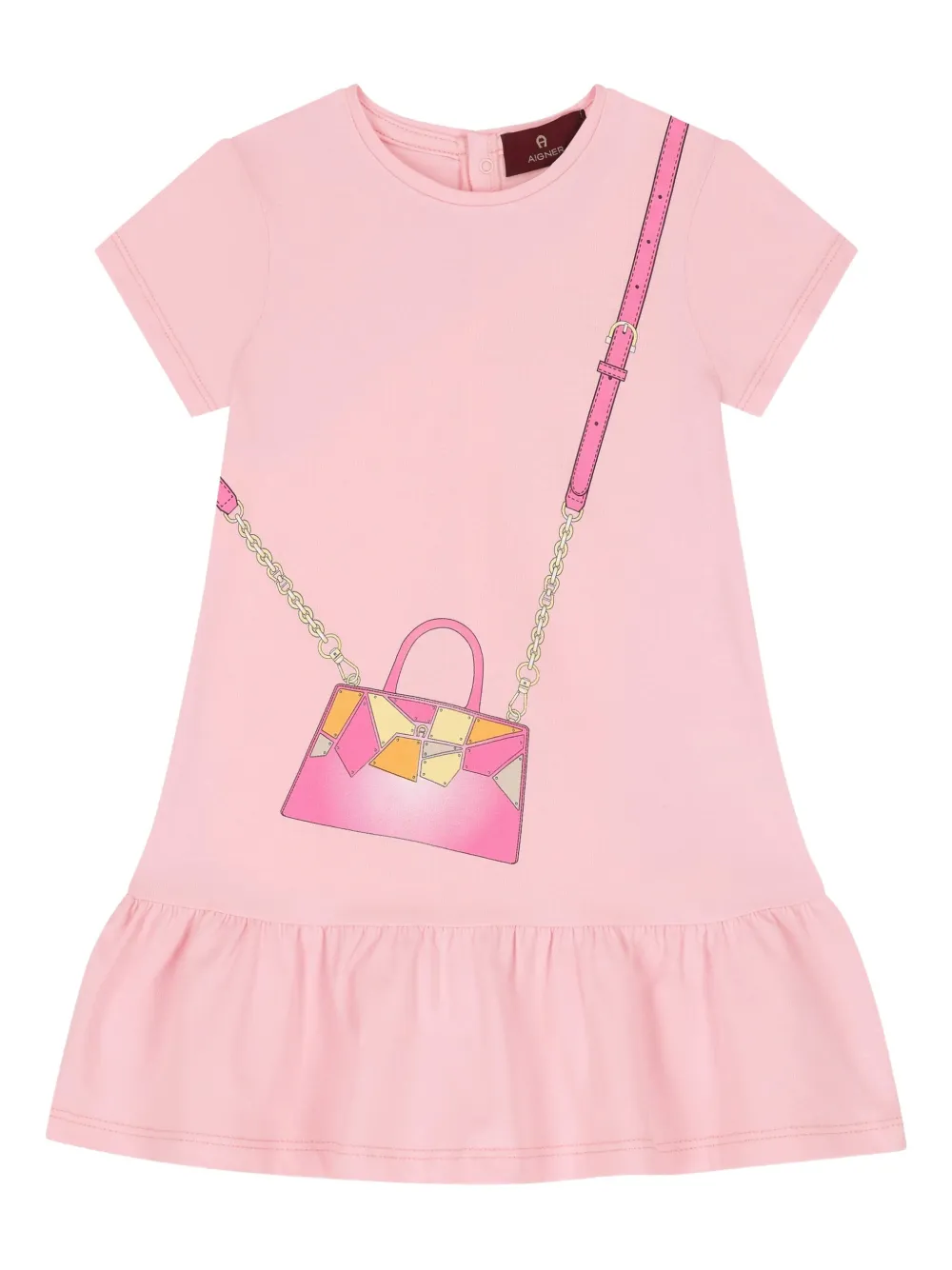 Aigner Kids Skaterjurk met grafische print Roze