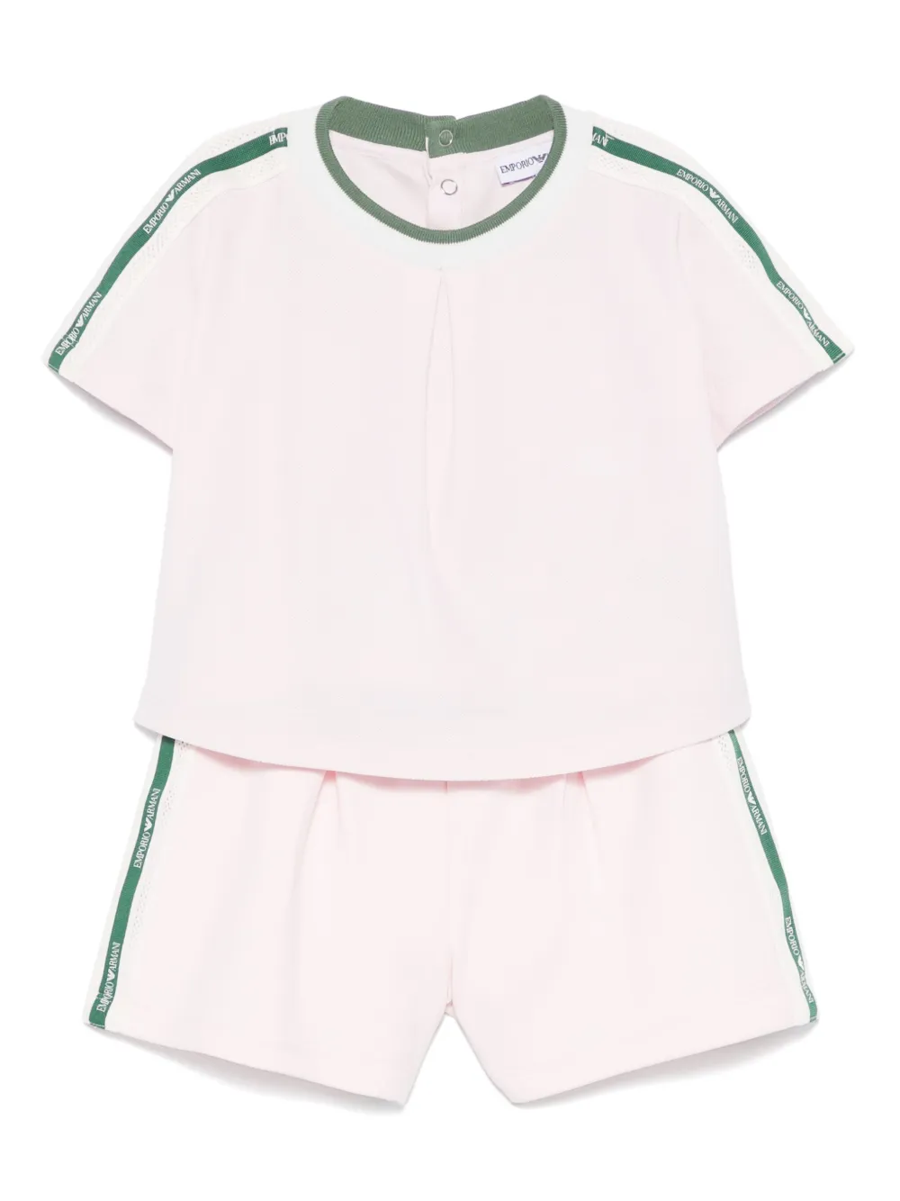 Emporio Armani Kids logo-embellished shorts set - ピンク Emporio Armani Kids logo-embellished shorts set - ピンク