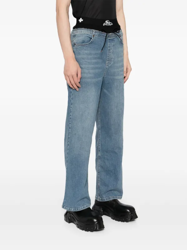 【関税込み】Prototypes ブルー ウエスト レギュラージーンズ PROTOTYPES Waistband Jeans | Blue | FARFETCH