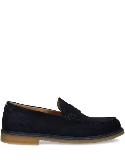 BOSS suede crepe-sole loafers