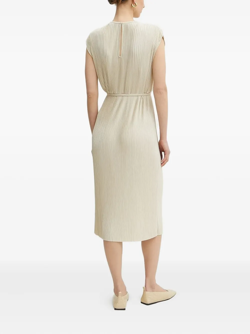 BOSS Emaura pleated tie-waist midi dress | Day Dresses | Image 2