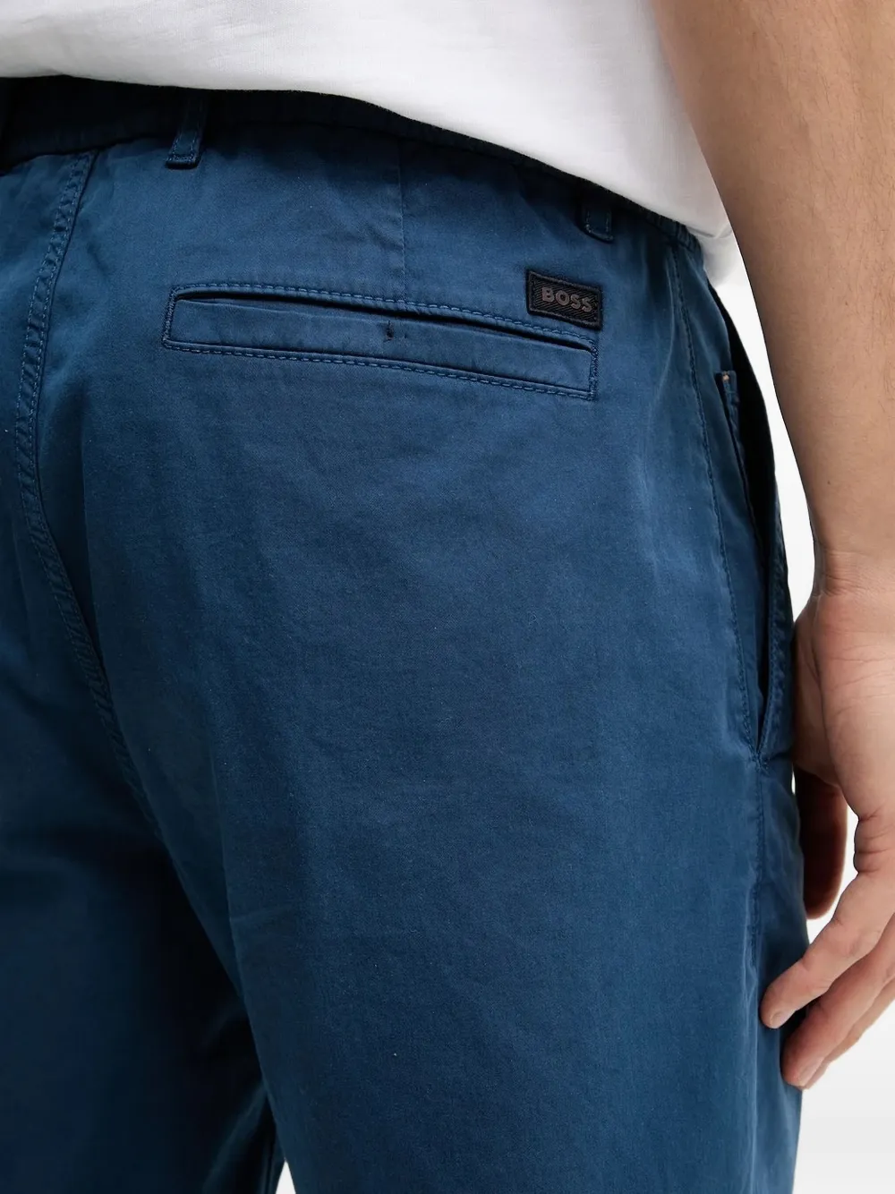 BOSS drawstring-waist shorts Blauw