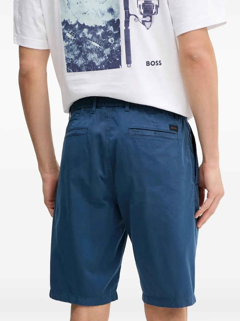 BOSS drawstring-waist shorts - Blauw