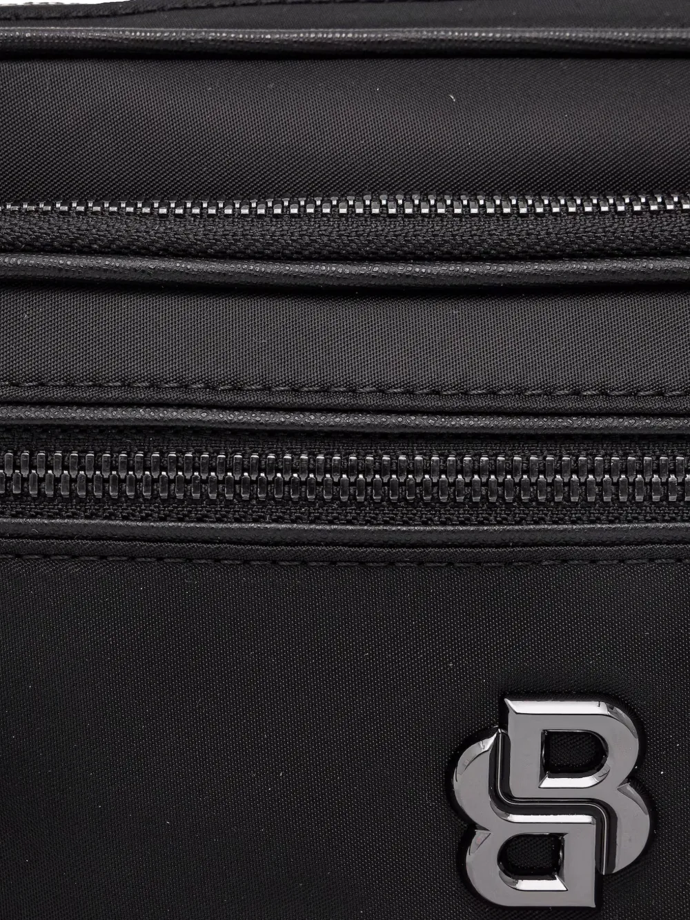 BOSS dual-compartment zippered crossbody bag - Zwart
