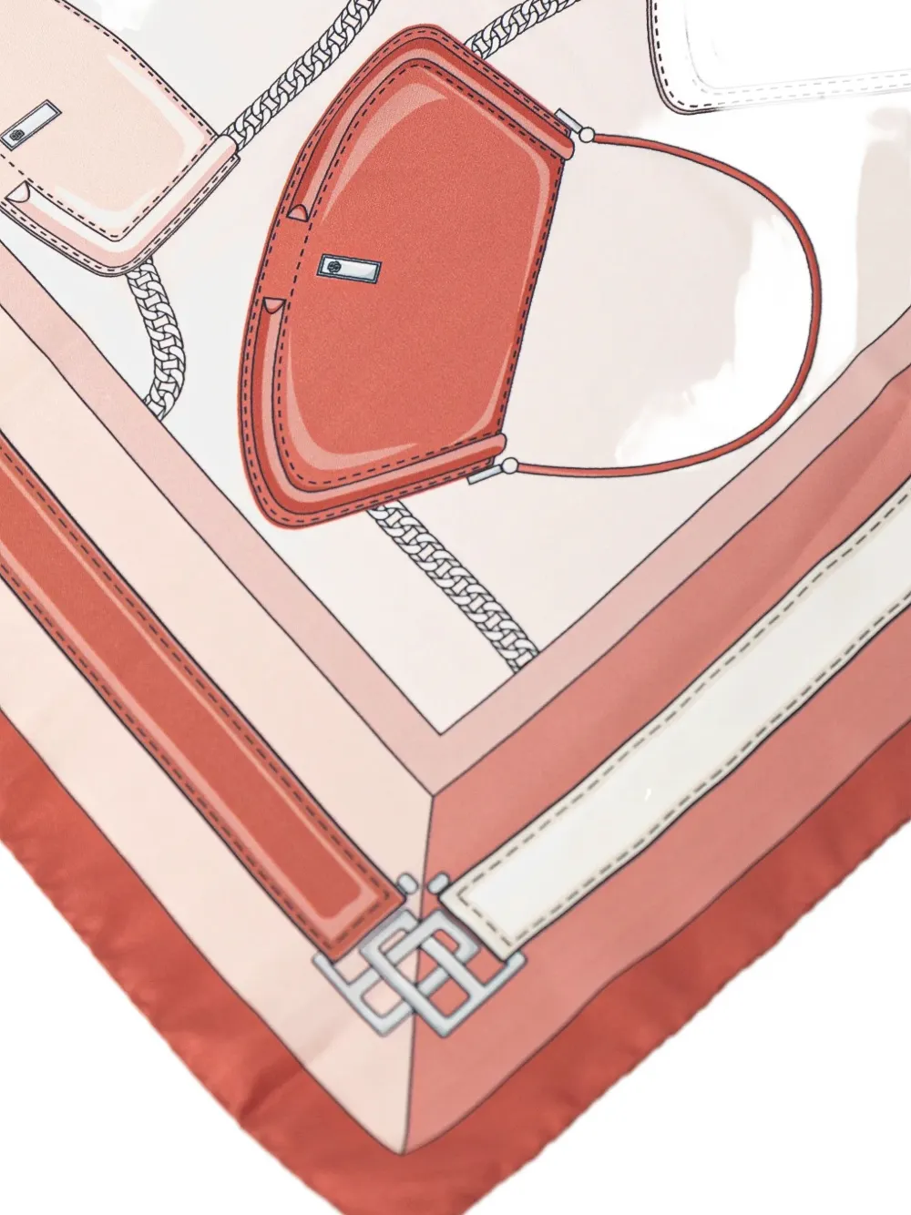 Hugo Boss Graphic-print Silk Scarf In Pink