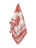 BOSS graphic-print silk scarf - Red
