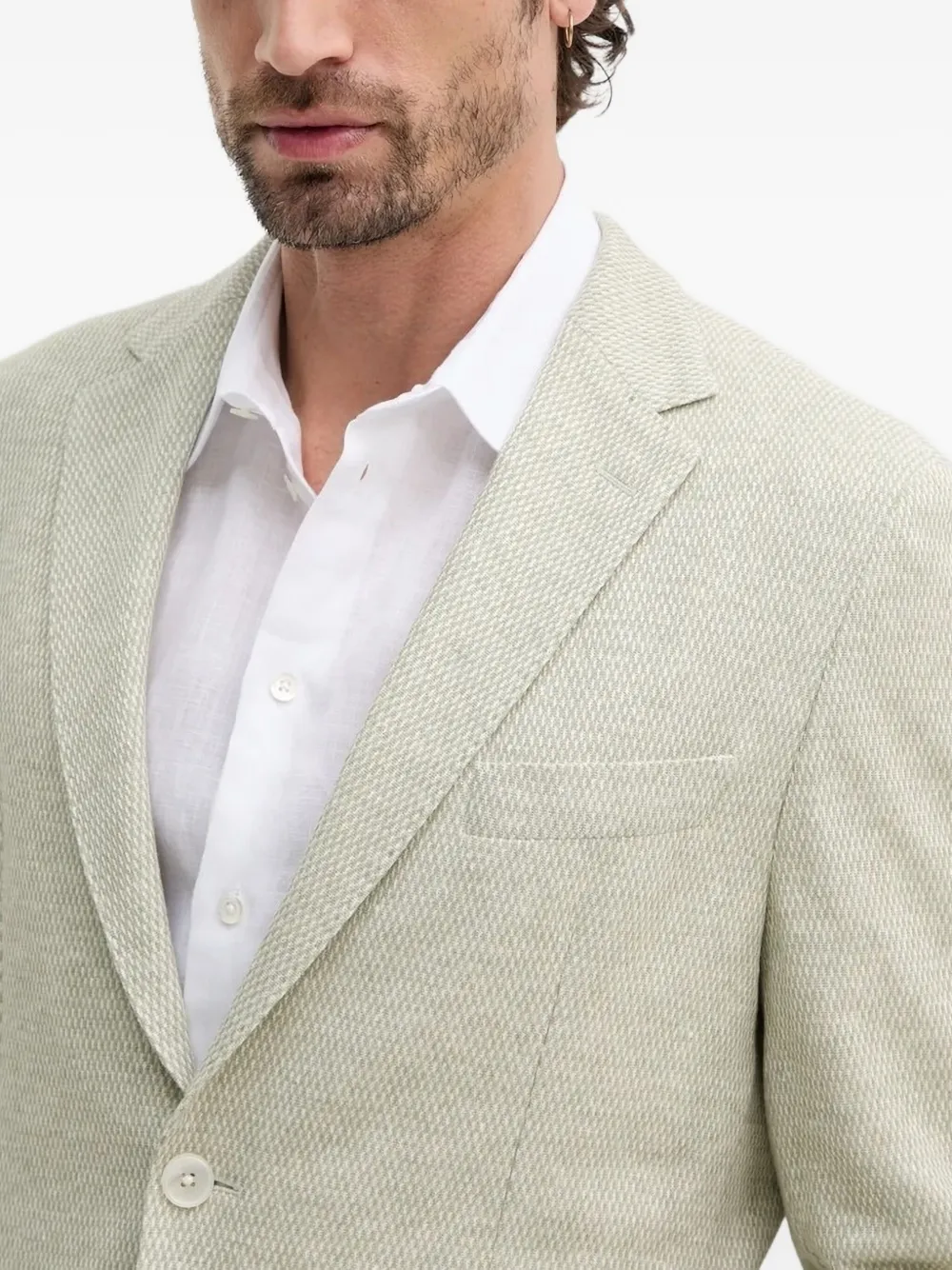 Hugo Boss Single-breasted Blazer In Neutral